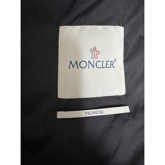 Moncler Jacket Mens Small Black Premiere Quilted Down Longline Snap Front - Picture 9 of 16